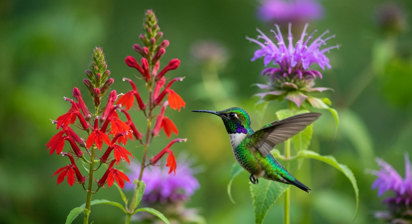 Hummingbird on a flower